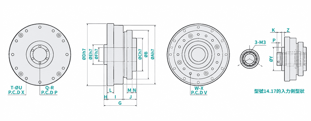 GSHG Series dimensional engineering drawing