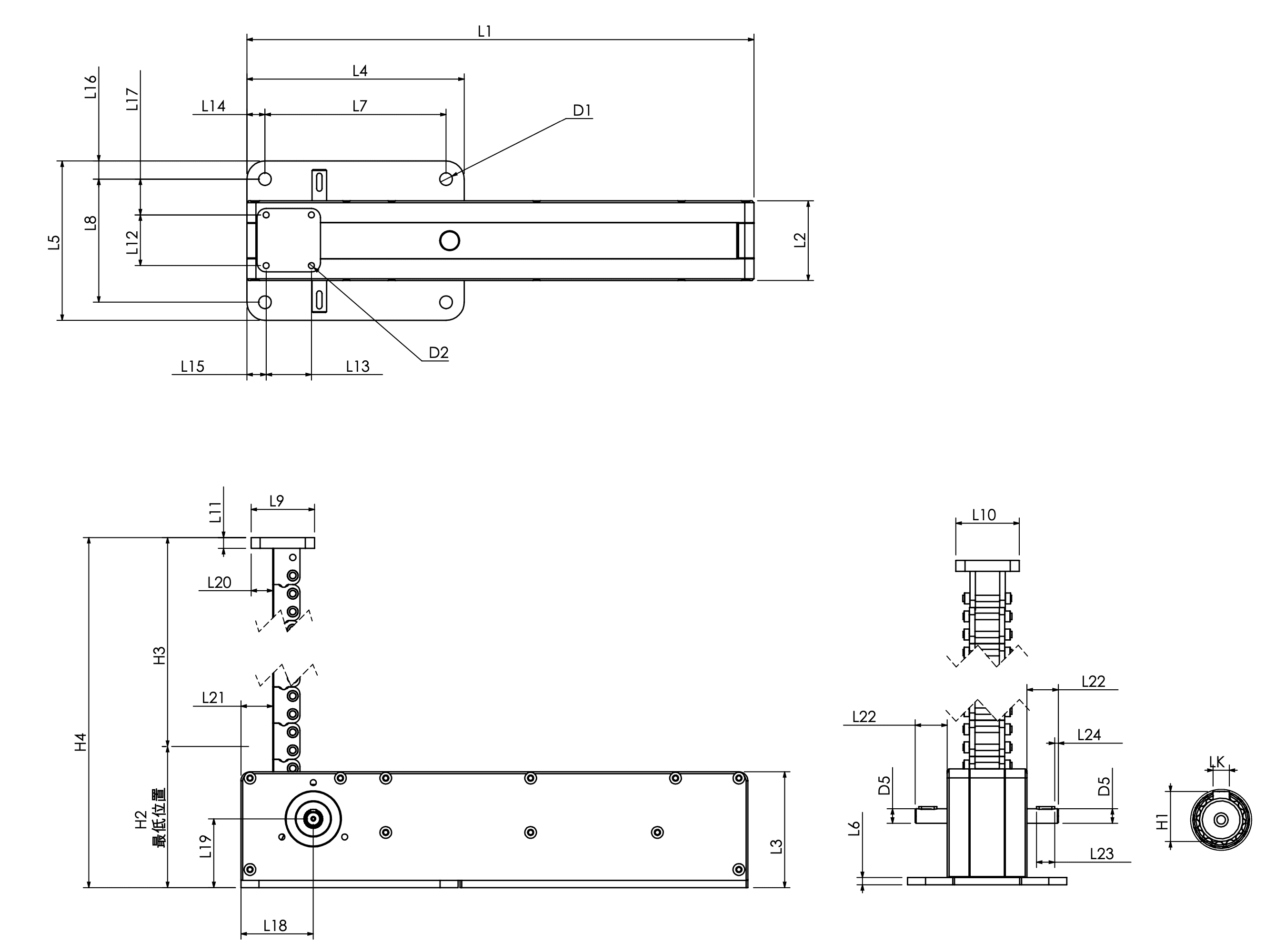 PK10 dimensional engineering drawing