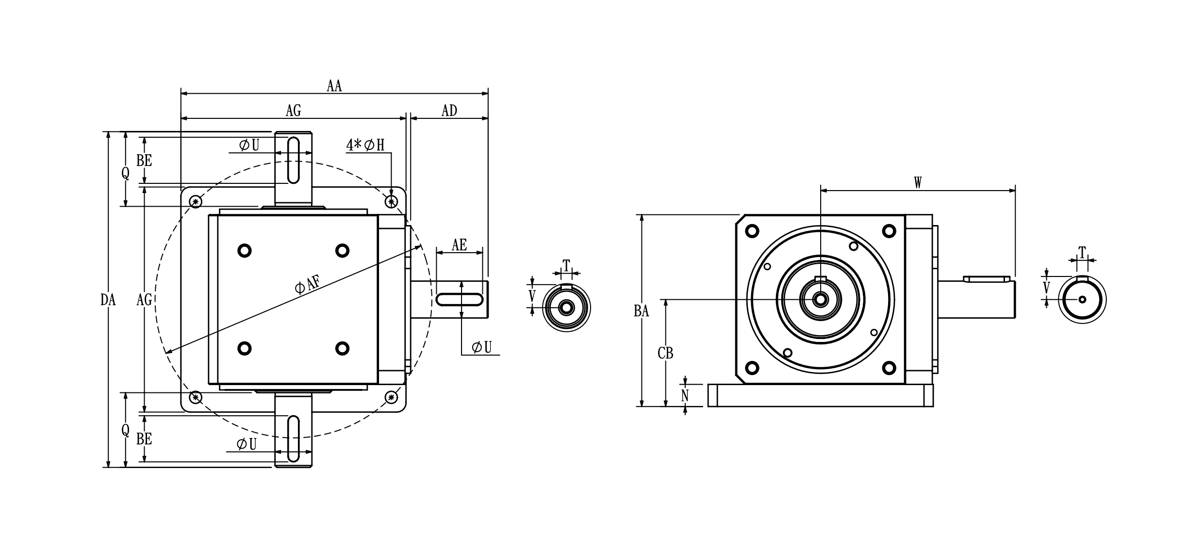 WSDF-ZD dimensional engineering drawing