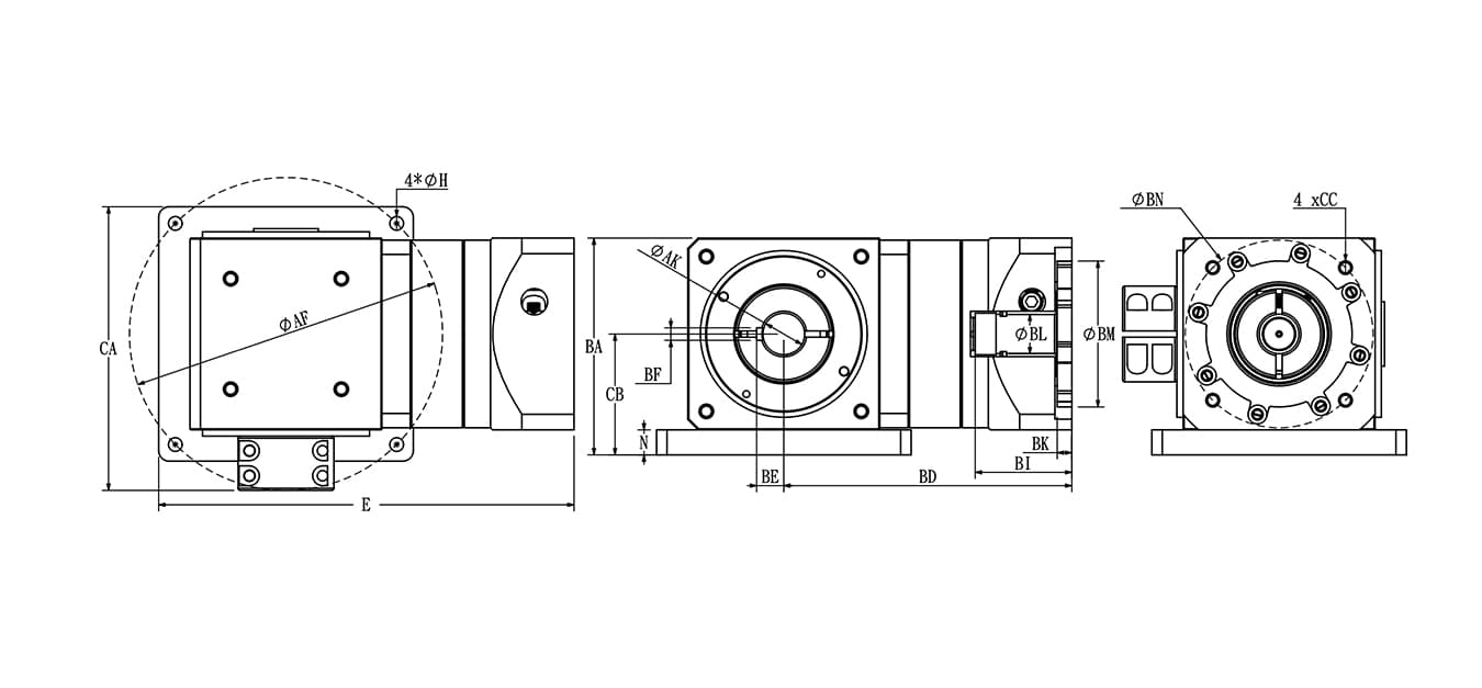 WSF-GNP-ZD dimensional engineering drawing